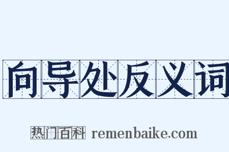 向导处反义词是什么意思的图片